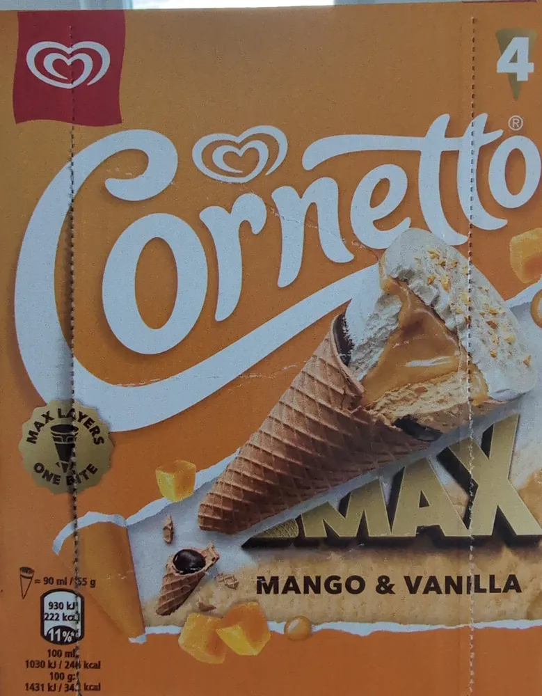 Cornetto Mango & Vanilla