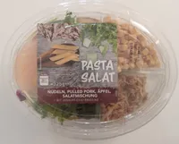Pasta Salat - Nudeln, Pulled Pork, Äpfel, Salatmischung