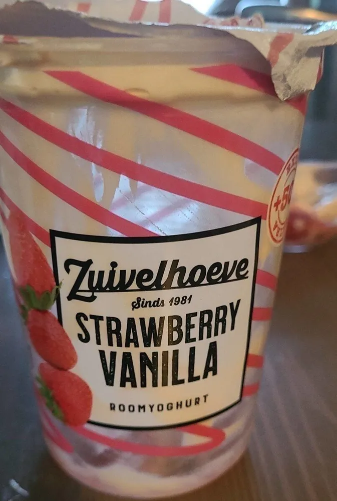 Strawberry vanilla roomyoghurt