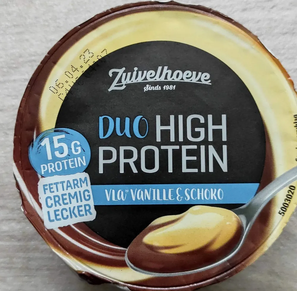 Duo high protein pudding vanille schoko