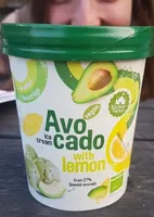 Avocado with lemon ice cream