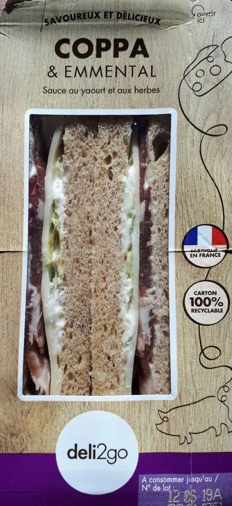 Coppa & Emmental sauce yaourt et aux herbes