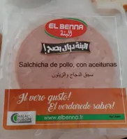Salchicha de pollo, con aceitunas