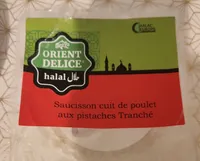 Saucisson cuit de poulet aux pistaches tranché