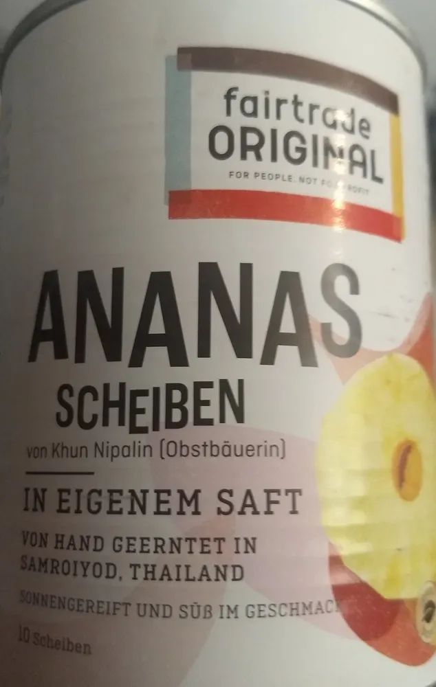 Ananas Scheiben in eigenem Saft