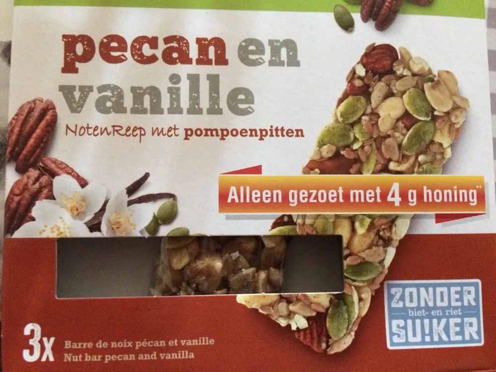 Barres de Noix Pécan, Vanille et Graines de Citrouille