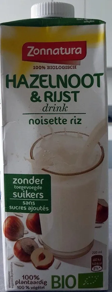 Hazelnoot & rijst drink