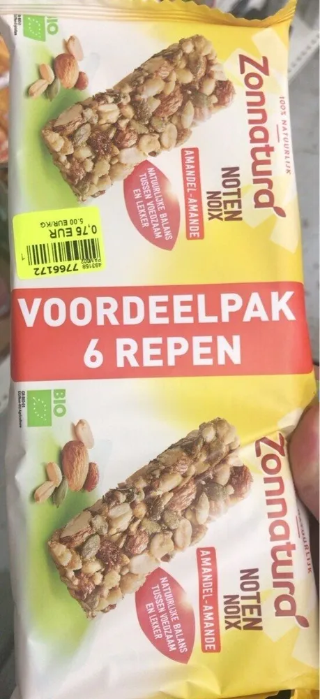 Noten amandel reep