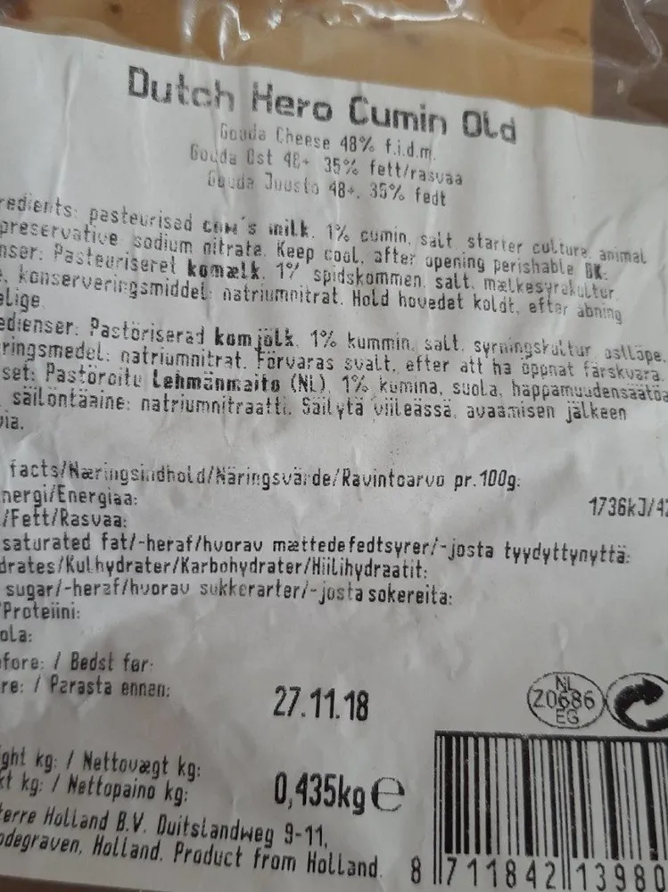 Dutch hero cumin old