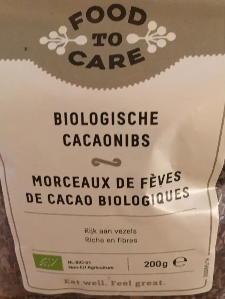 Morceaux de fèves de cacao biologiques