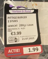 Pittige Burger - Varken En Rund