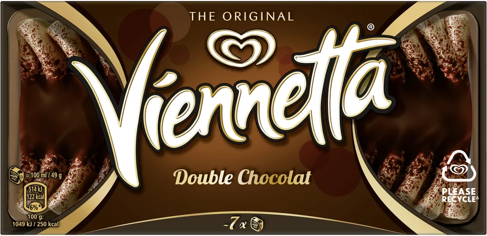 Viennetta Dessert Glace Double Chocolat 7 parts 320 g