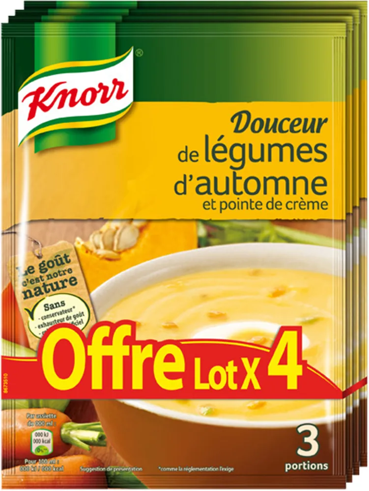 Knorr Douceur de légumes d'Automnes 83g lot de 4