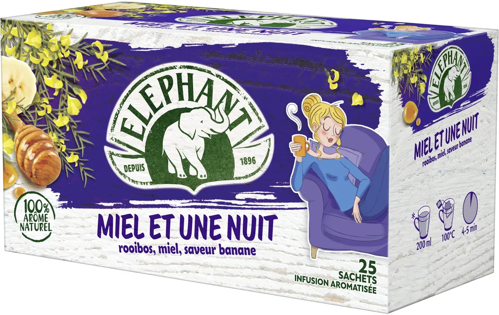 Elephant Tisane Miel Et Une Nuit 25 Sachets