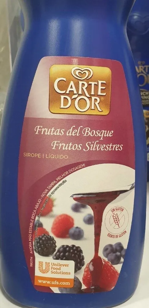 sirope de frutas del bosque