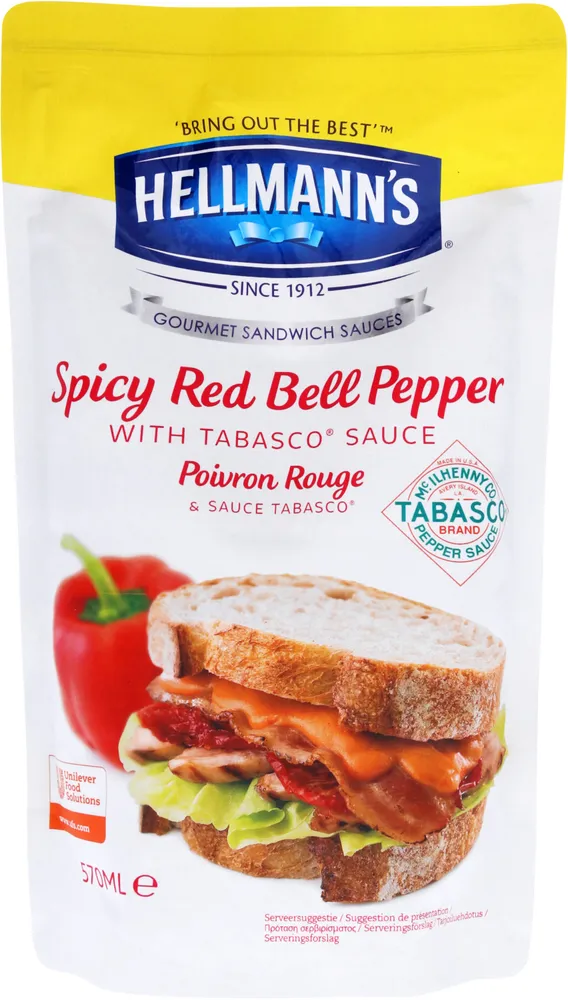 Hellmann's sauce sandwich et burger Poivron rouge & TABASCO®