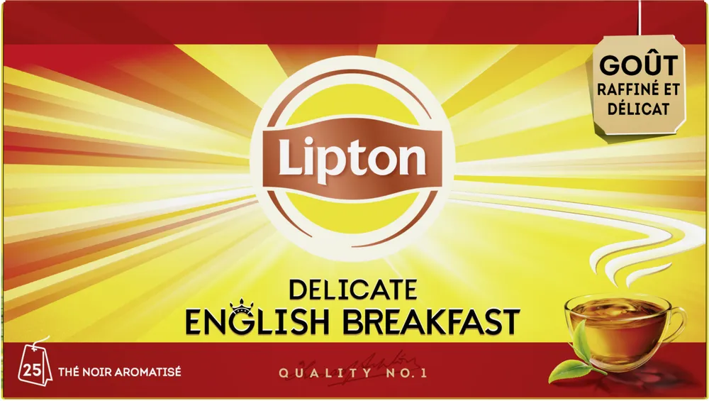 Lipton English Breakfast Thé Delicate 25 Sachets