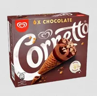 Cornetto Chocolate Intense Pure Chocolate Ice Cream