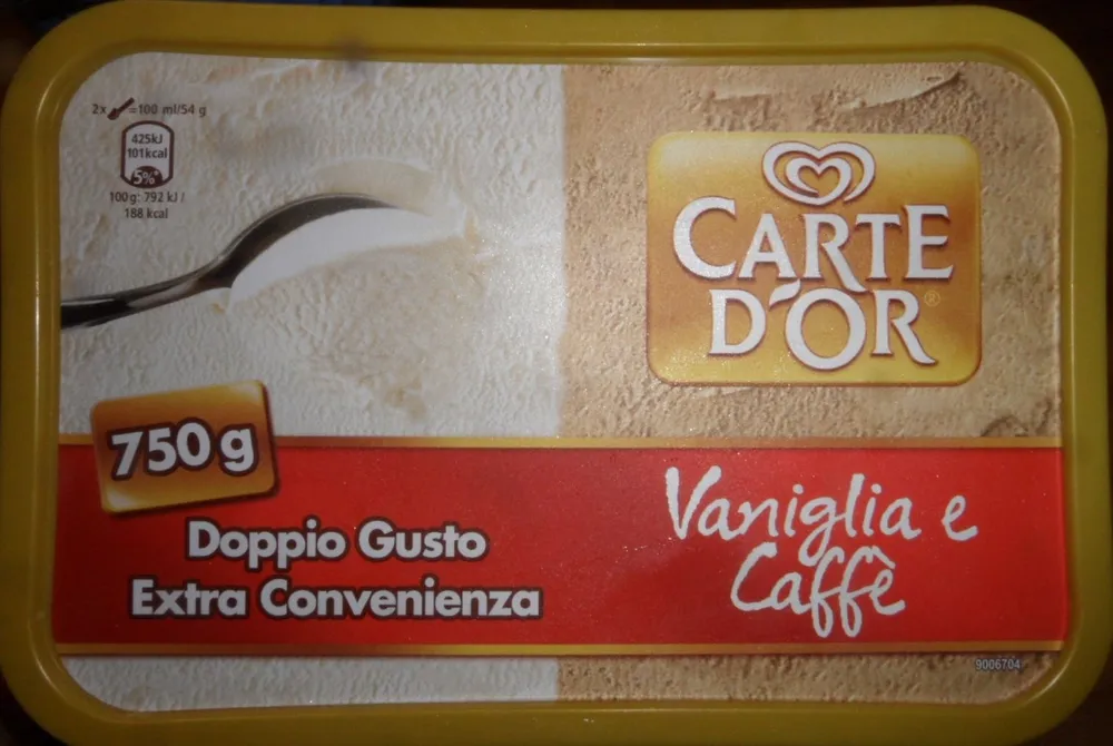 Gelato Vaniglia e Caffè Carte d'Or
