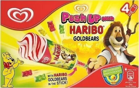 Wall's Push Up with Haribo Goldbears 4 x