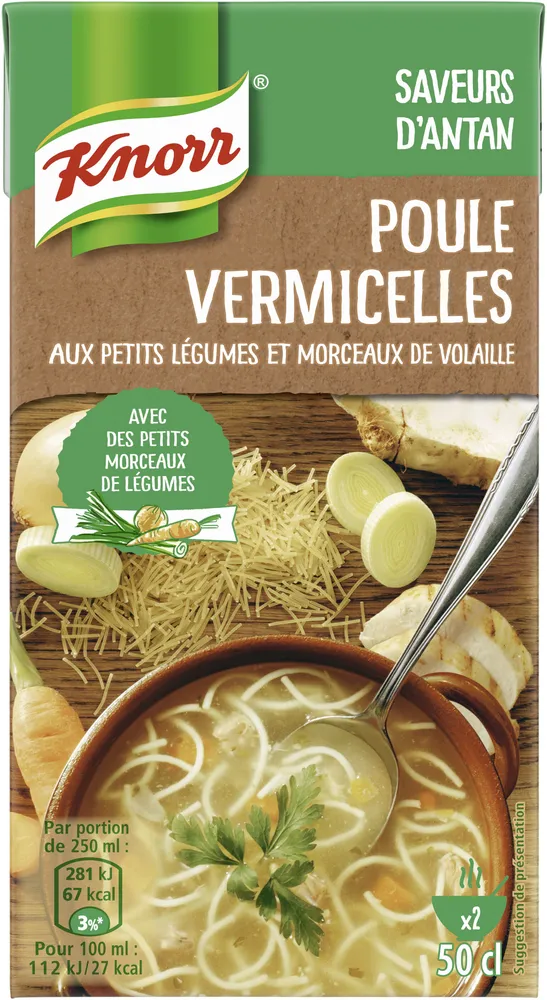 Knorr Saveurs d'Antan Soupe Poule Vermicelles 50cl