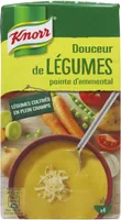 Knorr Soupe Liquide Douceur de Légumes Pointe d'Emmental Brique 4 Portions 1L