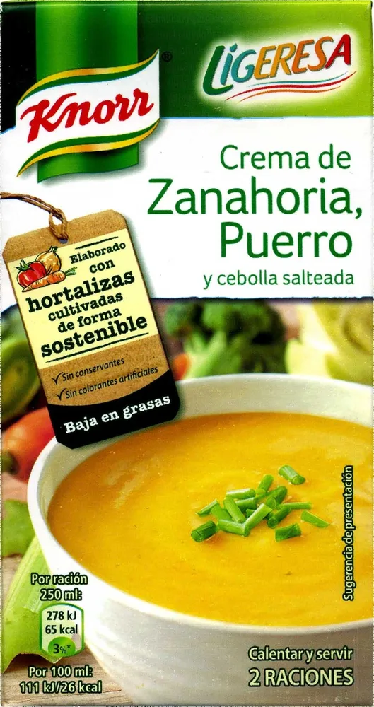 Puré de zanahoria y puerro