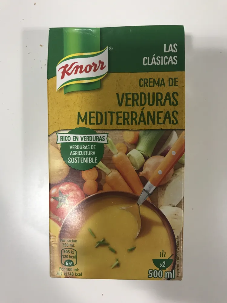 Crema De Verduras Mediterránea Knorr