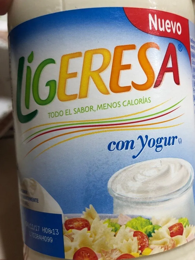 Salda con yogourt pasteurizada