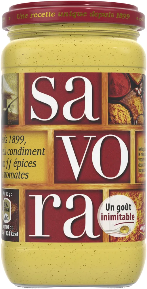 Amora Spécialité à la moutarde de Dijon aux épices et aromates Savora Bocal 385g