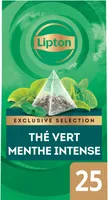 Lipton Exclusive Selection Thé Vert Menthe Intense 25 Sachets Pyramide