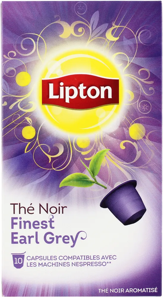 Lipton Thé Noir Finest Earl Grey 10 Capsules