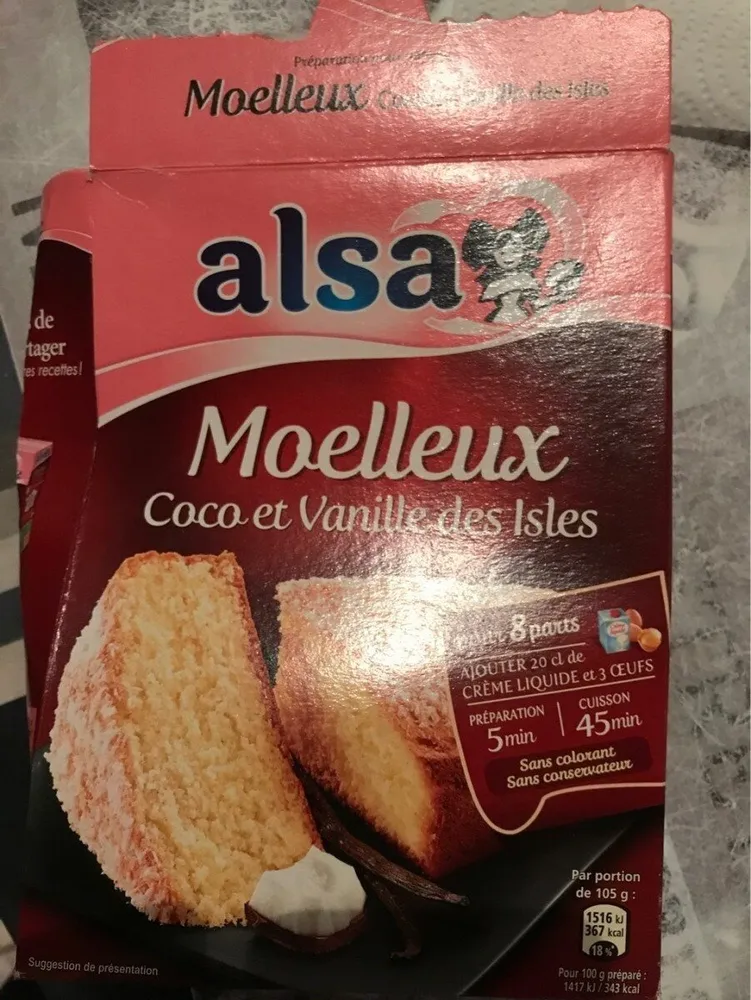 Alsa moelleux coco et vanille des Isles