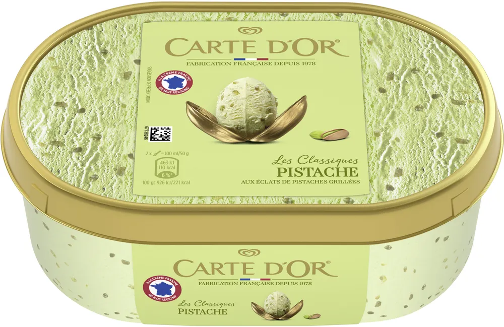 Carte D'or Les Authentiques Glace Pistache et Eclats Grillés