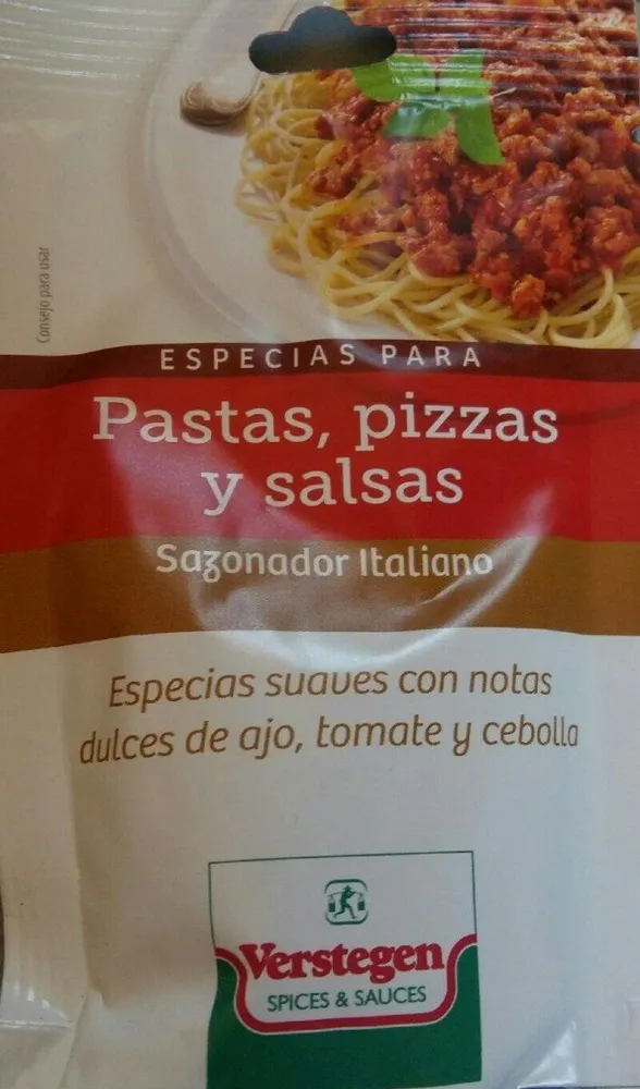 Especias para pastas, pizzas y salsas