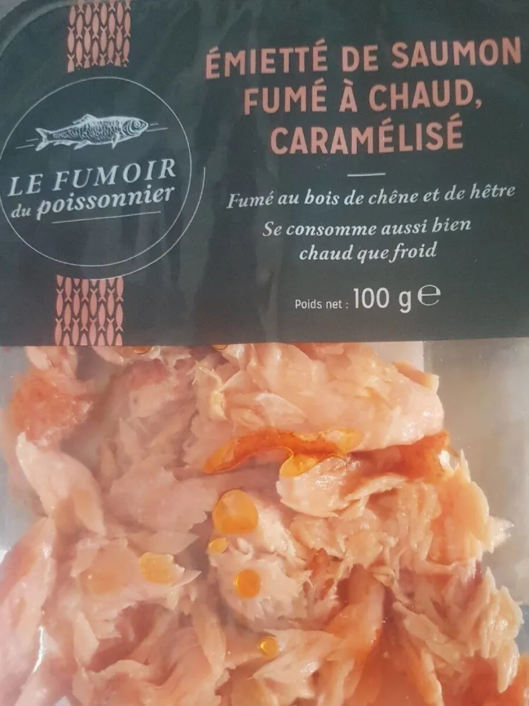 Émietté de saumon fumé à chaud caramélisé