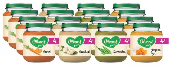 Olvarit 4+ Maanden Variatiemenu Maaltijd 12 x 125g