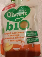 Compote bio pomme abricot mangue