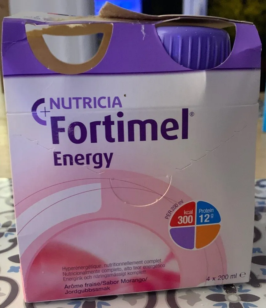 Nutricia Fortimel Energy Nutriment Saveur Fraise 4X200ML