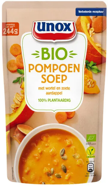 Biologische pompoensoep