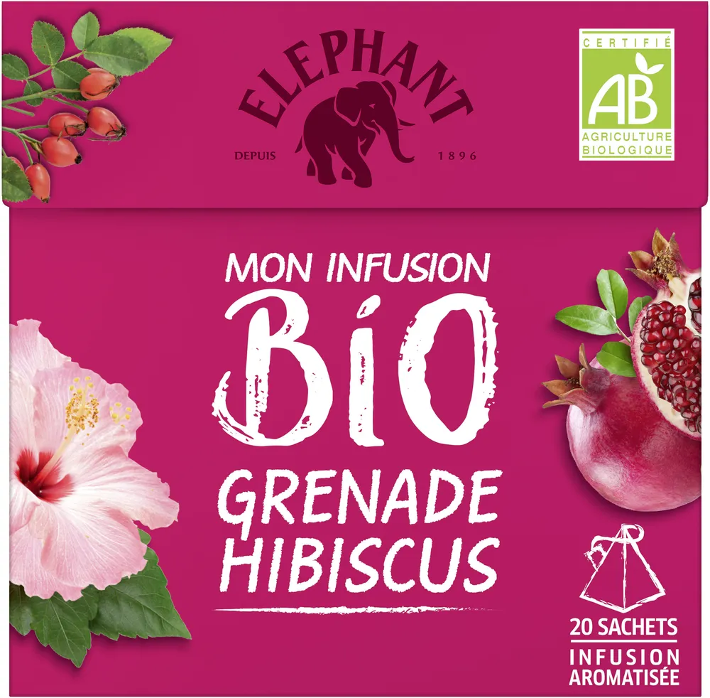 Elephant Bio Mon Infusion Grenade Hibiscus 20 Sachets