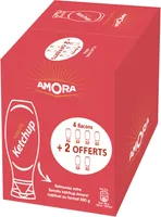 Amora Tomato Ketchup Nature Flacon Souple 850g Lot de 4+2 Offerts