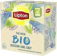 Lipton Bio Thé Noir Russian Earl Grey 20 sachets