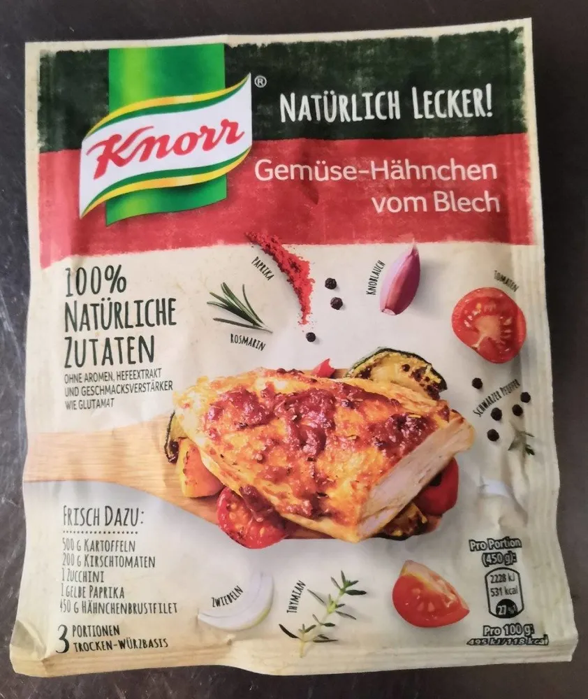 Gebüse-Hähnchen vom Blech