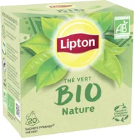 Lipton Thé Vert Bio Nature 20 sachets Pyramid®