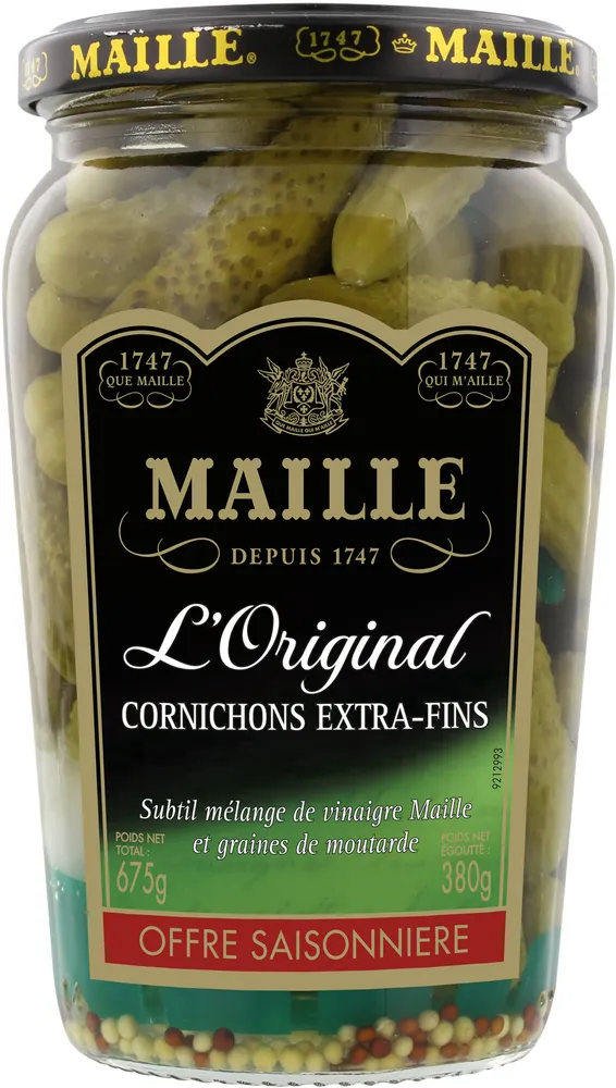 Maille Cornichons Extra-Fins Offre Saisonnière Bocal 380g