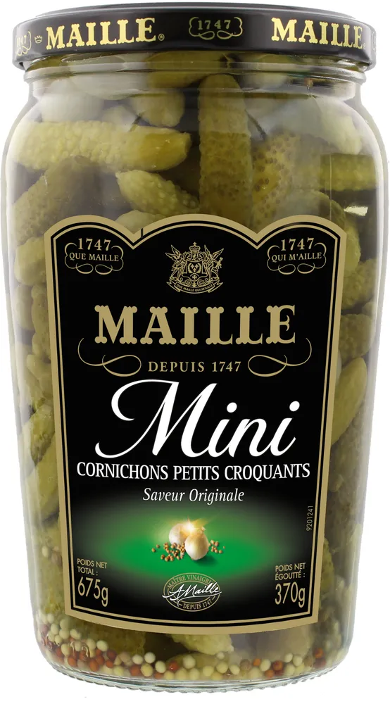Maille Mini Cornichons Petits Croquants Bocal 370g