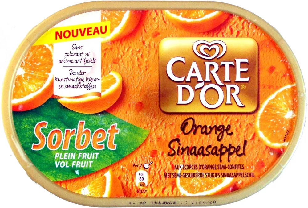 Sorbet orange plein fruit Carte d'or
