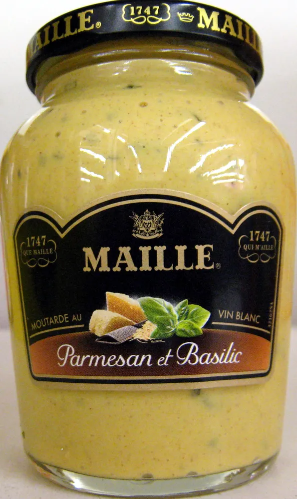 Moutarde au vin blanc au parmesan et au basicic Maille