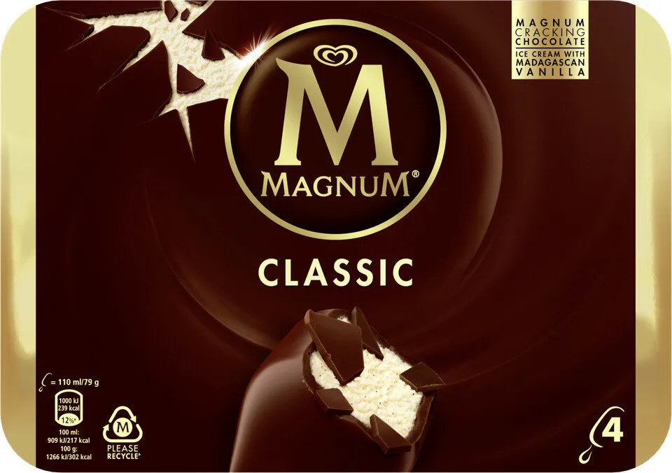 MAGNUM Glace Bâtonnet Classic 4x110ml